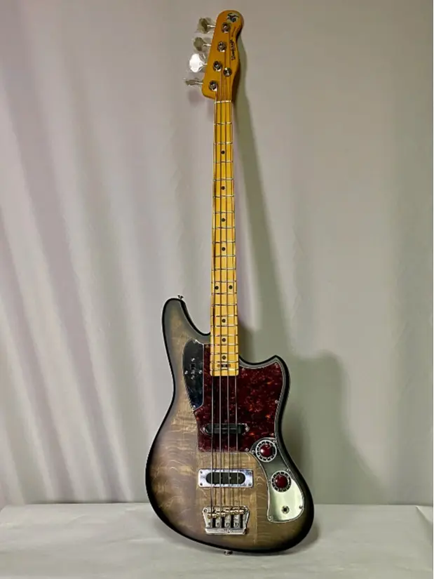 Woodcraft Electric Guitars Retro-Modified Bobcat 4 Vintage Figured Custom Bass 34" Scale