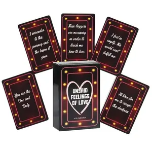 Unsaid Feelings Love Oracle Card, 90pcs/set Romantic Heartbeat Tarot Card, Party Entertainment Game Card, Themed Card Game, Birthday Gift, Holiday Gift