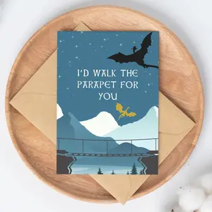 Bookish Birthday Card | Dragon Humor | Funny Gift For Her