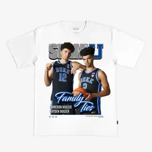 Cameron Boozer & Cayden Boozer Duke Basketball Graphic T-Shirt, Future Stars March Madness 2026 Fan Double Sided Tee, Men's Tops