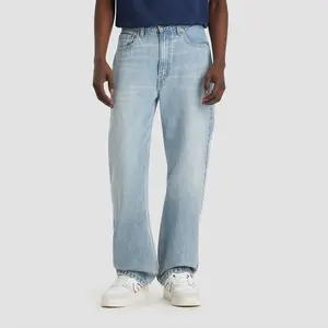Levi's Men's 565 Loose Straight Fit Jeans - Light Blue Denim 32x32: Mid Rise, Heavyweight, Denim
