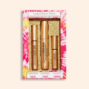 Lash & Brow Vibes Set - Grande Cosmetics - GrandeLASH-MD, GrandeDRAMA Mascara, Travel GrandeBROW Serum