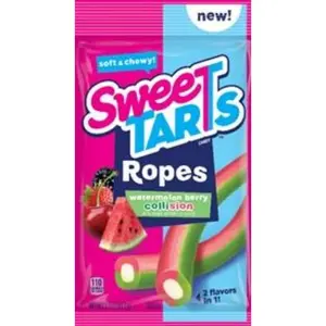 2x Sweetarts Ropes Watermelon Berry Collision Peg Bag 5oz Ropes Watermelon Berry Collision