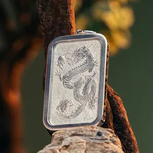 Dragon Coin Pendant – 2024 Perth Mint Australian Dollar Coin in .925 Silver Bezel