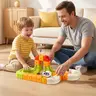 DIY Track Electric Train Set Toy for Kids - Eco-Friendly Flexible 3D Building Race Track, Motorized Subway Car, STEM Educational Building Blocks, Indoor Christmas Holiday Gift for 3-8 Years Old Boys & Girls