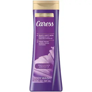 Caress Body Wash for Women, Black Orchid & Patchouli Oil Shower Gel for Dry Skin 20 fl oz