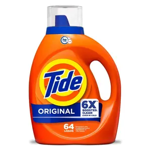 Tide Liquid Laundry Detergent, Original Scent, 80 fl oz, 64 Loads, Boosted Clean Even in Cold Water with Concentrated Washing Soap