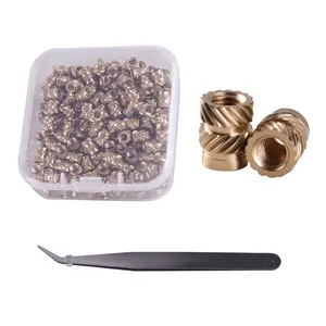 Threaded Inserts , 3D Printing Brass Nuts, Brass Heat Set Insert Metric Knurled Nuts for Plastic Parts and 3D Printing Components