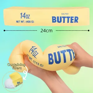 Butter Squish Stick Fidget Toy – Super Soft Butter-Like Dough Texture, Slow Rising Squishy, Satisfying Squeeze & Stretch Stress Relief Toy, ASMR Sensory Fidget for Anxiety, Desk Toy for Kids 3+ & Adults