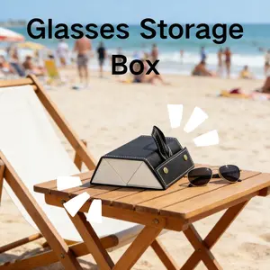 Eyeglasses Storage Box Multi-Compartment Sunglasses Case Foldable Portable High-End Anti-Pressure Eyewear Holder