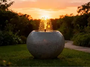 Solar Powered Fountain Outdoor – No Electricity Needed, Auto Water Feature for Garden, Patio & Yard