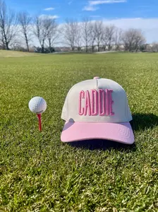 Caddie | Pink + Natural Cotton Trucker