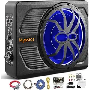 800W Car Subwoofer Combo with LED Halloween Vibes Built-in Amp