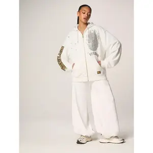 TCH-B Greenish Crystal Pegasus Hoodie - Y2K Cyberpunk Streetwear