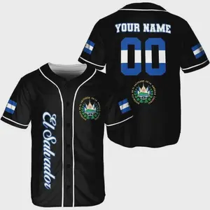 El Salvador Baseball Jersey Flag Shirt: Custom Authentic & Proud - Perfect for Salvadorans!