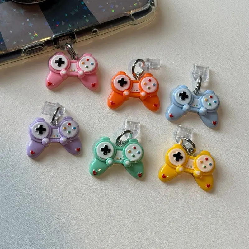 Dust Plug Game Controller Charm for USB-C Ports - Colorful Game Controller Design for USB-C Ports