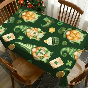 1 pc St Patrick's Day Tablecloth, Perfect for Picnics, Camping, Weddings, Birthdays, Restaurants, Self-Serve Buffets, Washable Home Decor