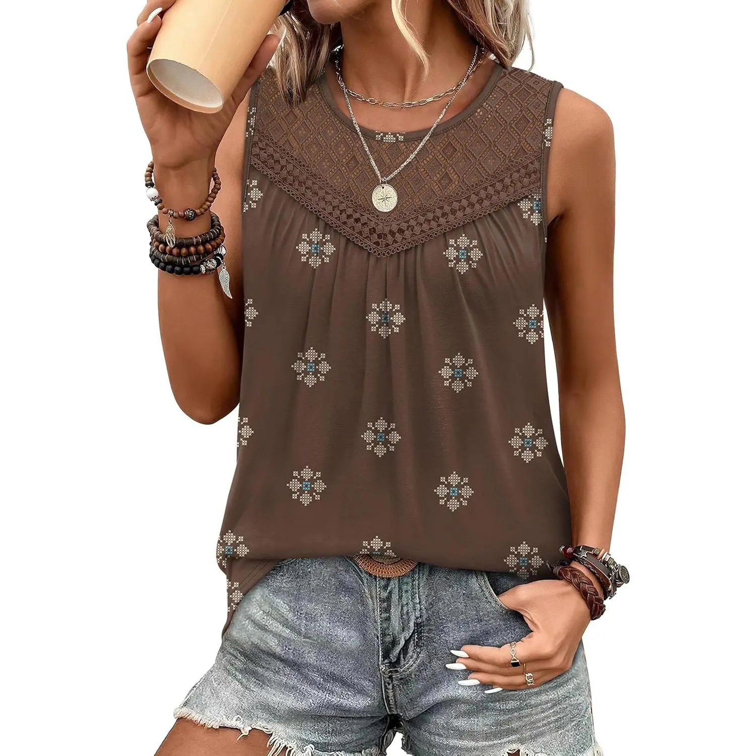 Patterned-brown Print