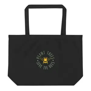 Large BEE organic tote bag