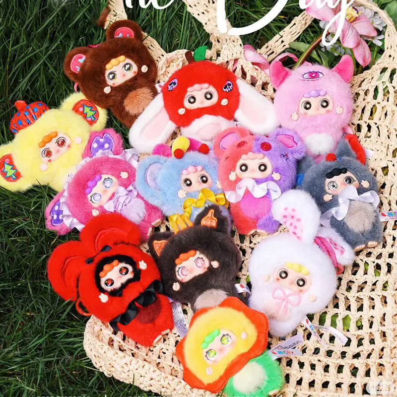 Cute Ghost Head Plush Toy Series Blind Box Figurine, Blind Bag, Adorable Gift Hanging Decoration, Soft Huggable, Migo Xinghao Model Ca Prop 65 Re No, Soft Stuffed Collectible Figure