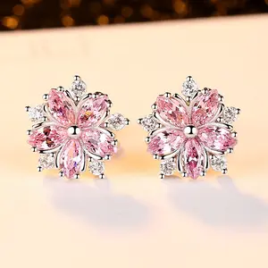 Trendy Zircon Stud Earrings - Earrings with Sparkling Zircon Stones, Hypoallergenic Metal, and Comfortable Wear for Any Occasion, Perfect for Daily Use, Party, Wedding, or as a Gift!