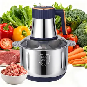 Electric Chopper, 4L Mixing Bowl, 5 Speed Settings, 500W Meat Grinder for Meat, Fruits, Vegetables & Baby Food
