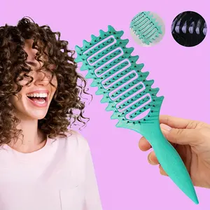 1 hair comb, curly hair comb, Curly Hair Brush, designed with air holes, specially designed for women to create curly hair shape and definition, suitable for all hair types - unleash the potential of curly hair, shape, style and enhance the overall look