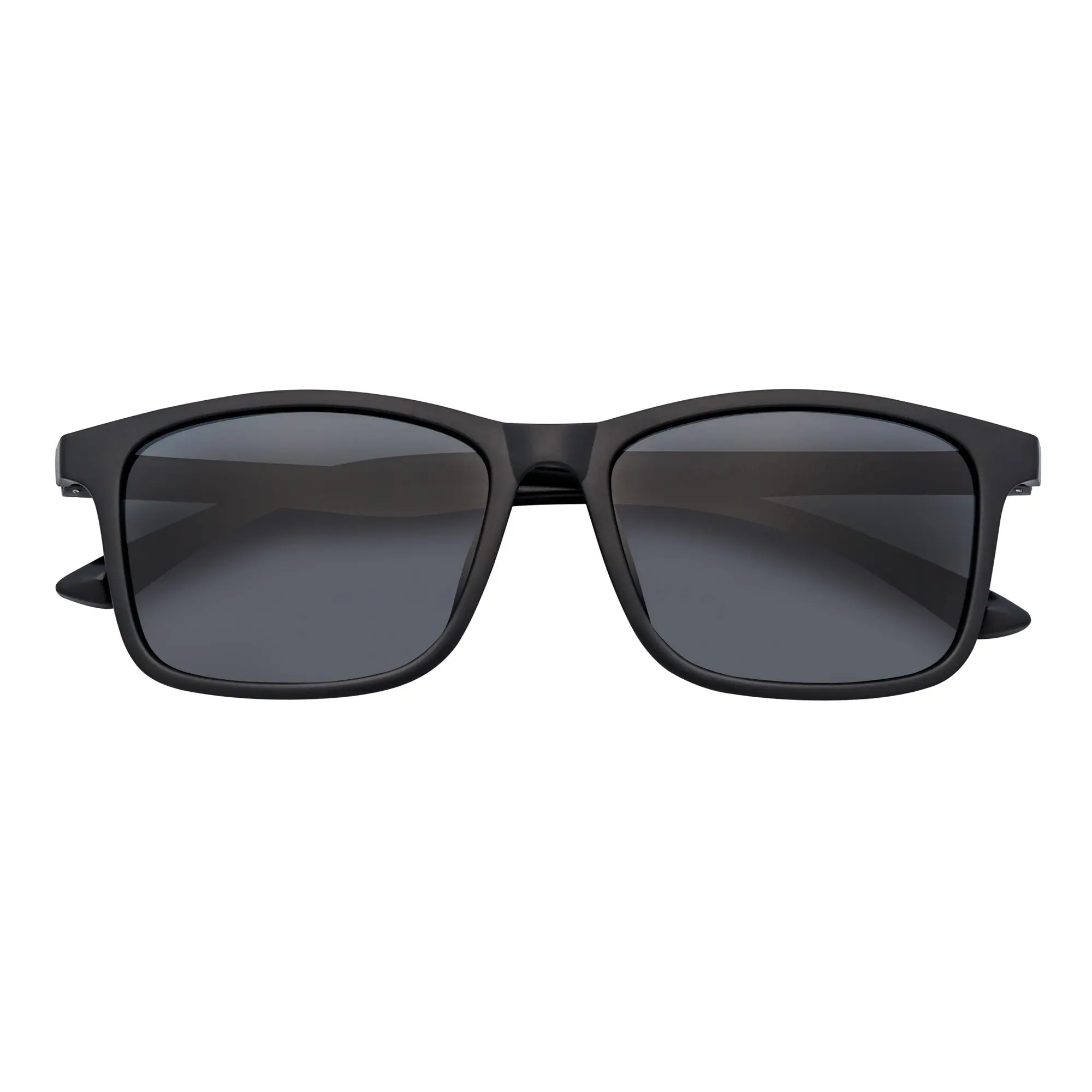 COMMUTER - Polarized Horn Rimmed Matte Black  Sunglasses Smoke