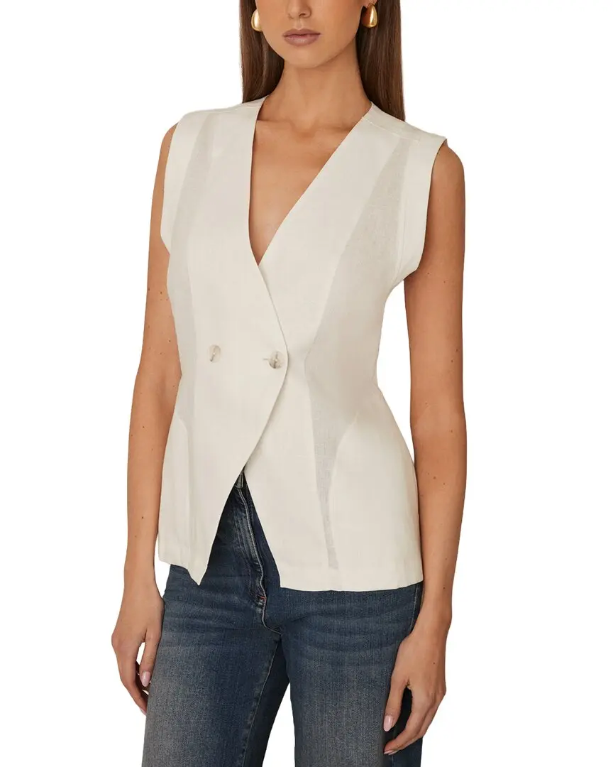 Reiss Whitney Linen Waistcoat