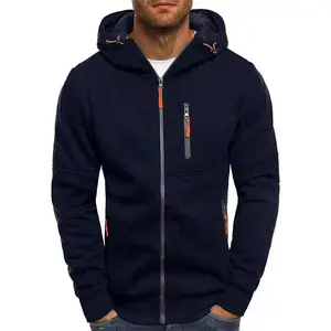 Luxury Premium Men's Men Hoodies Casual Hoodies for Men with Zip Pockets Full Zip Long Sleeve Sweatshirt Sports Hooded Jacket