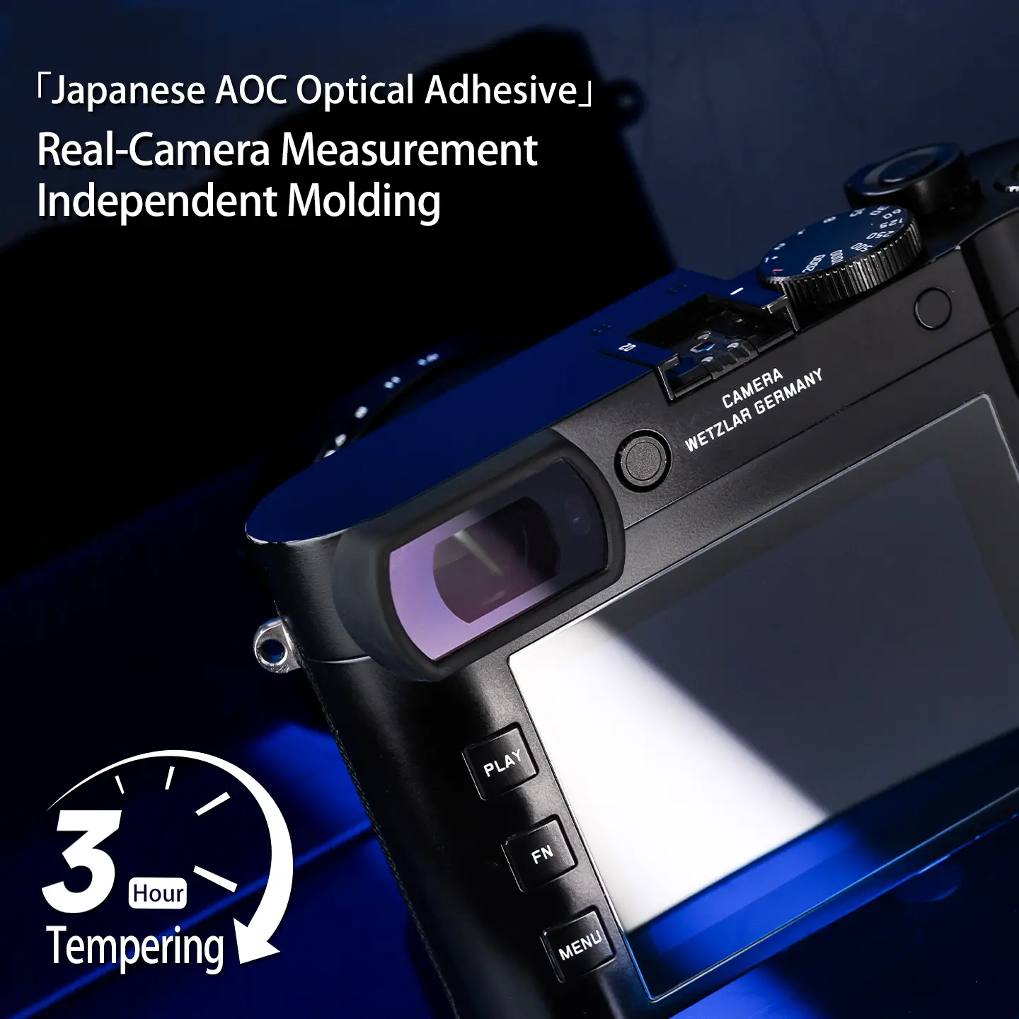 Screen Protector for Leica Q2, Q3, DLux 8, DLux 7, M10, M11, M240, SL2 High Definition Camera Protective Film, 9h Hardness Tempered Glass Cover Anti-Scrach Anti-Fingerprint Anti-Bubble