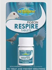 Vetafarm Respire Tablets 50 Tabs for Pigeons and Birds