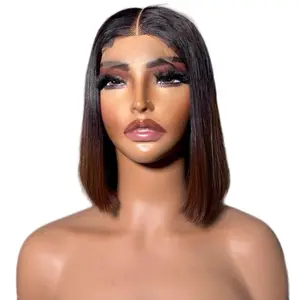 10” Human Raw Vietnamese Hair Bob Wig 2x6 closure for Women