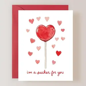 1pc Cute Valentine's Day Cards, Anniversary Cards, Love Cards, Custom Message Card