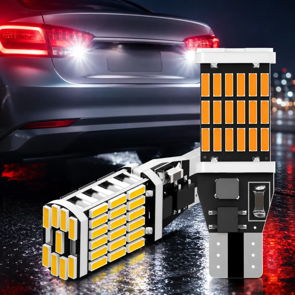 YOBIS T15 LED Reverse Brake Turn Signal Light, 4014 45SMD High Brightness Canbus Error-Free Lamp, 12-24V Universal Auto Truck Car Modification Accessories, LED Light Bar Led Lights Car