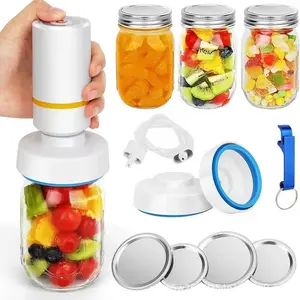 Mason Jar Vacuum Sealer Kit - Suitable for Regular & Wide Mouth