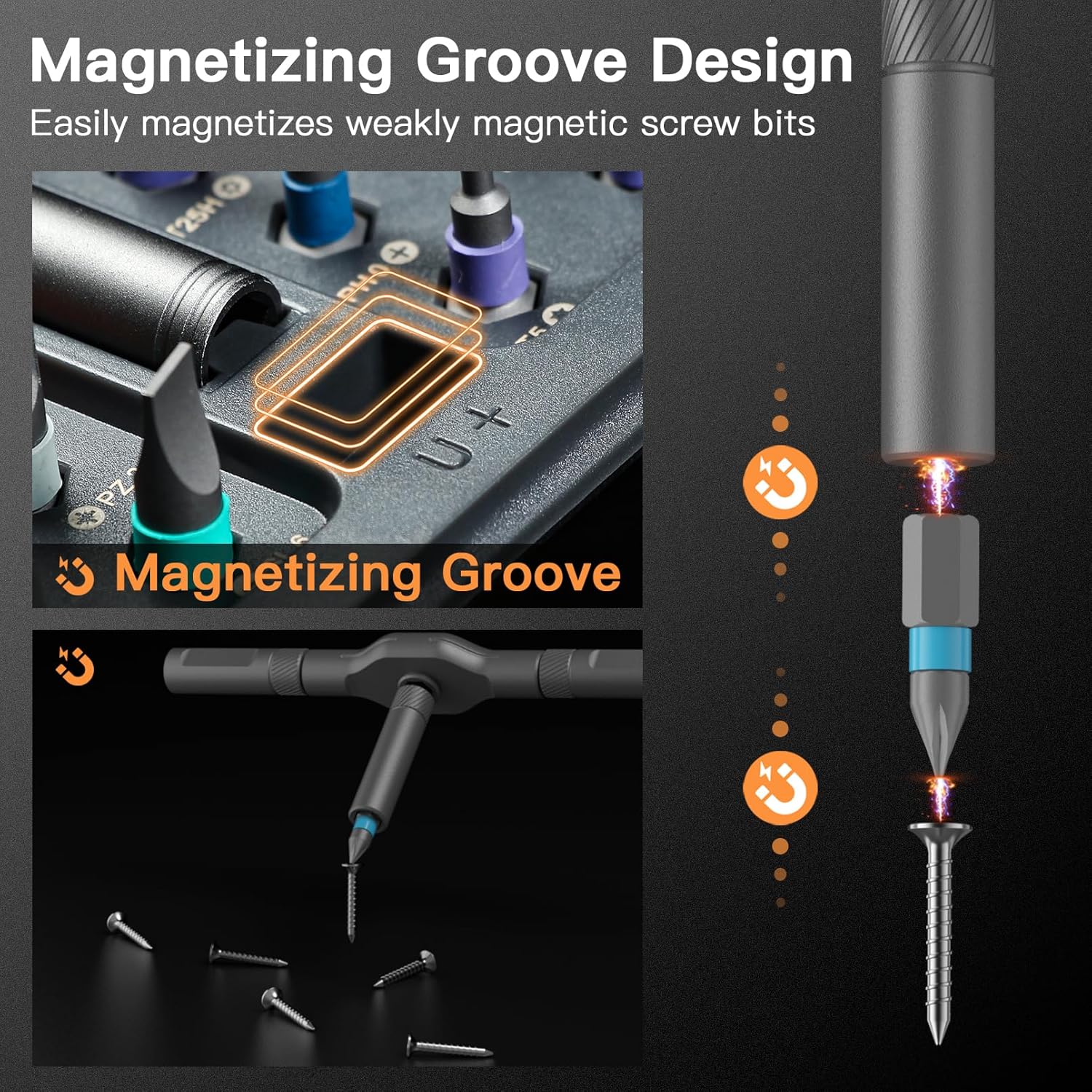 Votrek 42 in 1 Magnetic Screwdriver, Screwdriver Set, Multi Bit Ratcheting Screwdriver Set with Storage Case Repair Tool Kit for Computer, Eyeglass, Bicycles, Watch, Ring Doorbell, Furniture and DIY