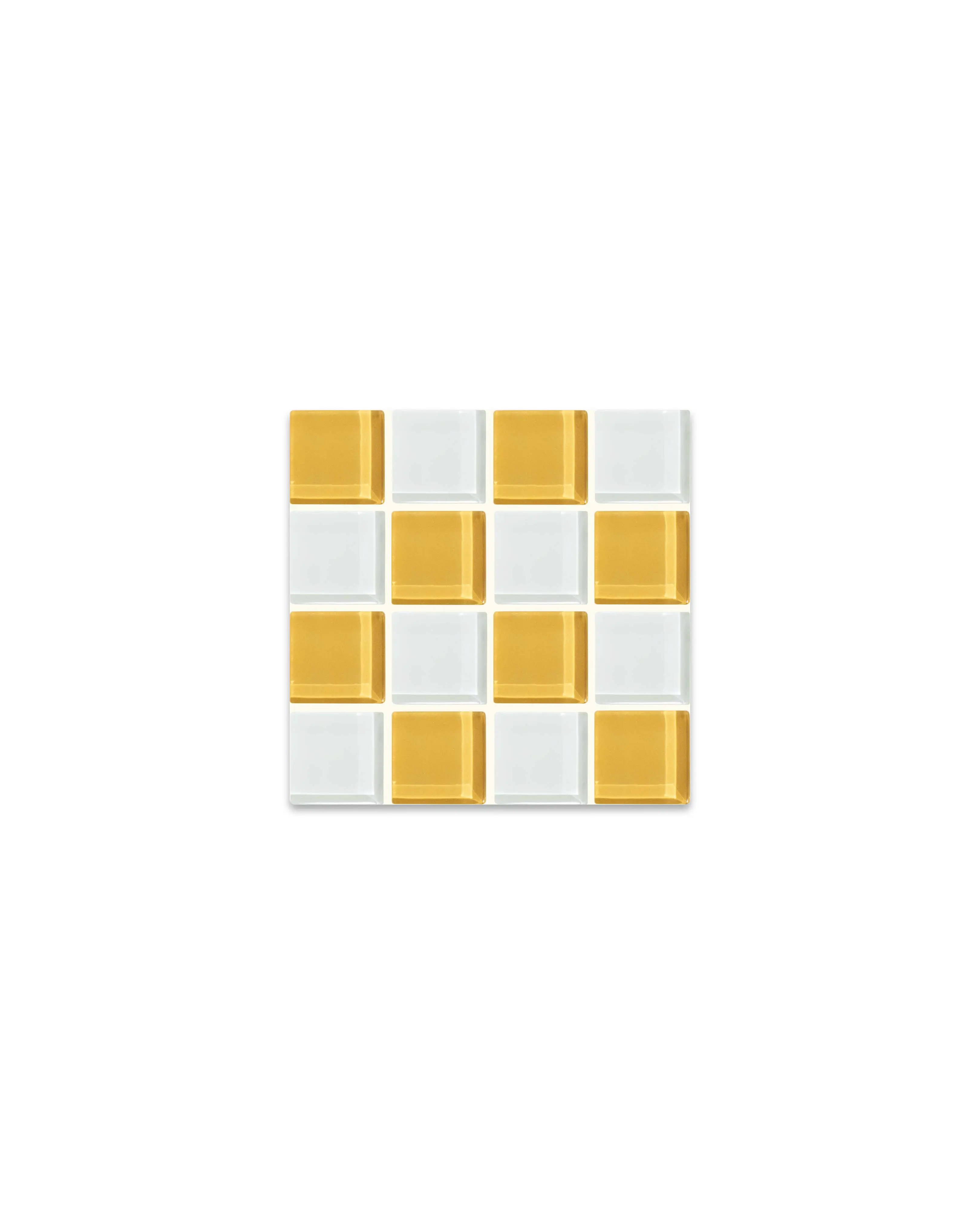 Glass Tile Coaster – Honey Milk Chocolate | Handmade Drink Coaster