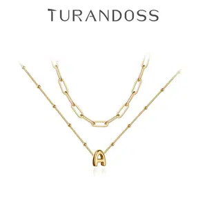 Dainty Initial Necklaces - Trendy Layered Pendants for Women, Personalized Choker with Paperclip Chain, Birthday & Anniversary Gifts, Christmas gifts