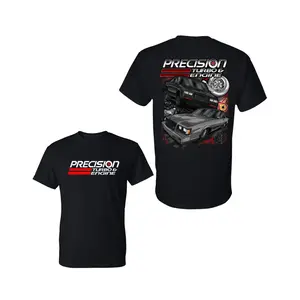 180g[100%cotton]Precision Turbo T-Shirt, 2 Sides Graphic Tee with Muscle Car and Turbo Engine Artwork, Automotive Performance Streetwear, Soft Cotton Blend Shirt, Gift for Car Enthusiasts and Racing Fans