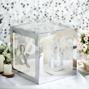 4 Pack 5" Iridescent Alphabet Symbol "&" Sticker Banners, Customizable Stick On Letters