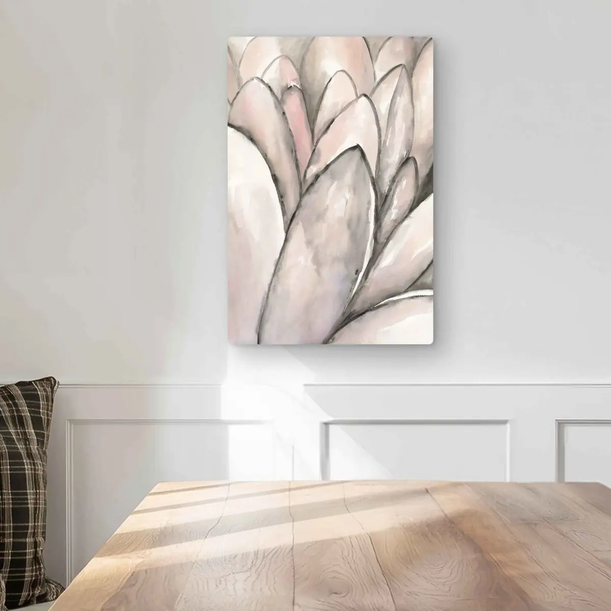 Begin Home Decor C1MP1218TKMG5X 12 x 18 in. Blush Pink Flower Wall Art - Illustrative Floral Metal Print