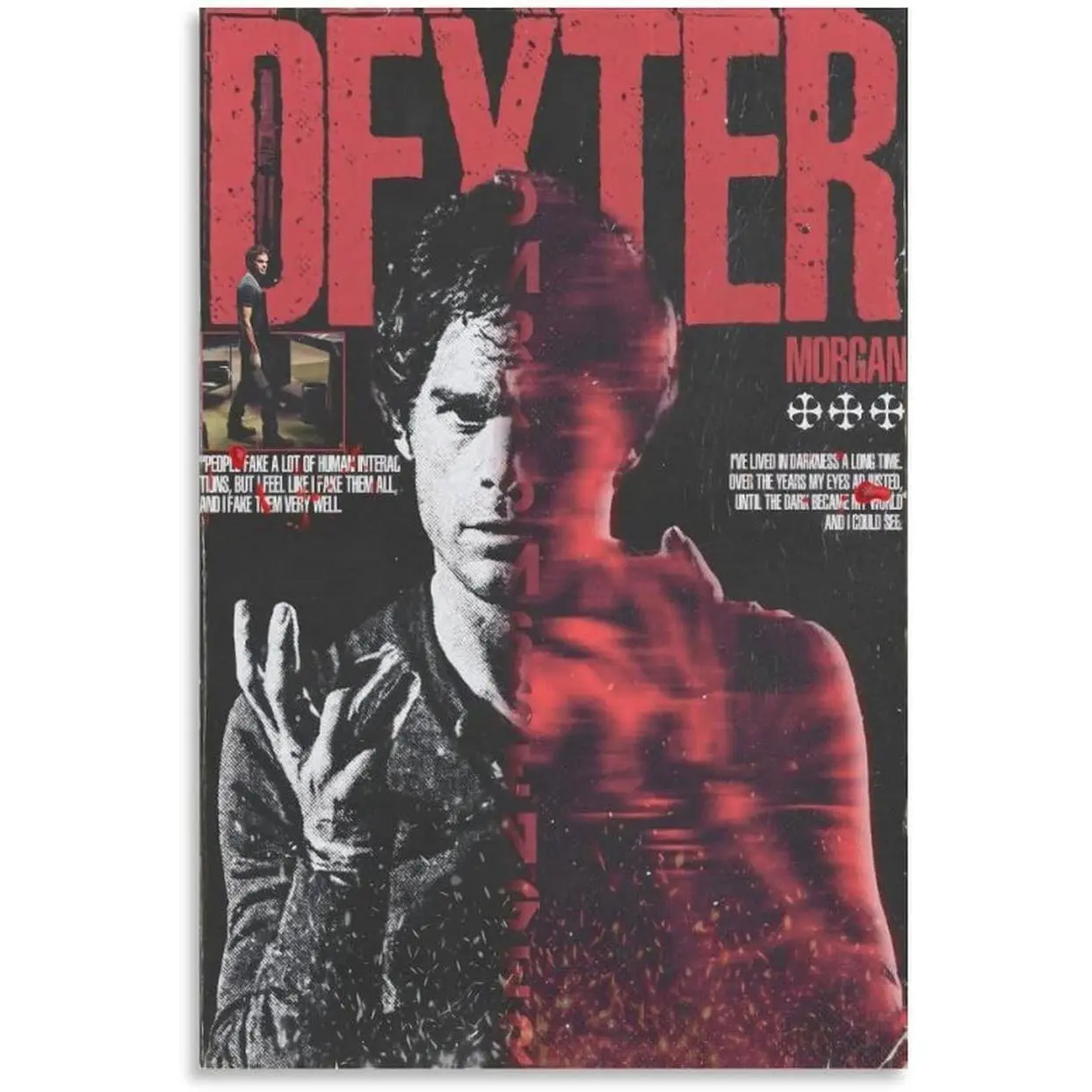 Dexter Canvas Poster Wall Art - Artistic Print Artwork, Aesthetic Home Decoration for Living Room, Bedroom