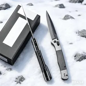H4170 Carbon Fiber Handle EDC Folding Knife features a lightweight carbon fiber handle and a durable stainless steel blade, making it the top choice for outdoor activities, camping, and everyday use.