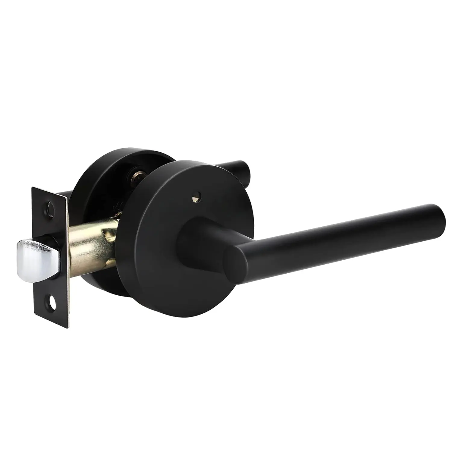 Black Heay Duty Door Handle IntertorPrvacy Door Lever Handle, Bathroom Door Handes nterio, Modern Bedroom Door Handle1 Pack
