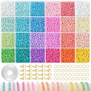 3mm Seed Beads Kit, for Jewelry & Bracelet Making, Friendship Bracelet Kit