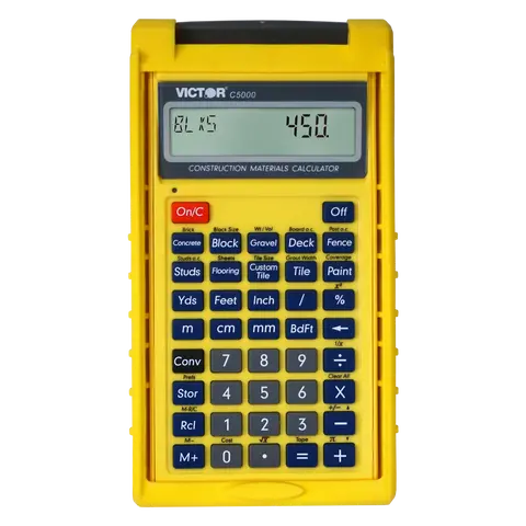 VICTOR® C5000 Construction Materials Calculator - Accounting Supply for Contractors, with Protective Case, Manual, Pocket Guide for Concrete, Drywall Sheets, Flooring (Computers & Office Equipment, Office Stationery)