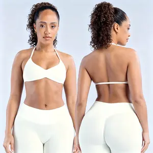 DFYNE Strappy Bra - seamless shaping design, hip-lifting design, women's sports and fitness set, suitable for various occasions such as yoga, fitness, cycling, hiking, running, sports, and outdoor leisure