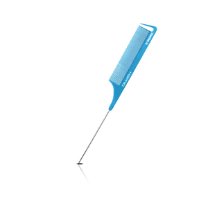 H2PRO GOMCOMb GC08 FINE TOOTH CARBON COMB WITH SECTIONING PIN TAIL 9 1/4 IN / 230 MM - PROFESSIONAL HAIR COMB