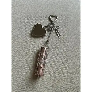 2025 new high-end silver lipstick net bag bag pendant fashion lipstick bag pendant female key bag pendant, storage bag, Stylish Keychain